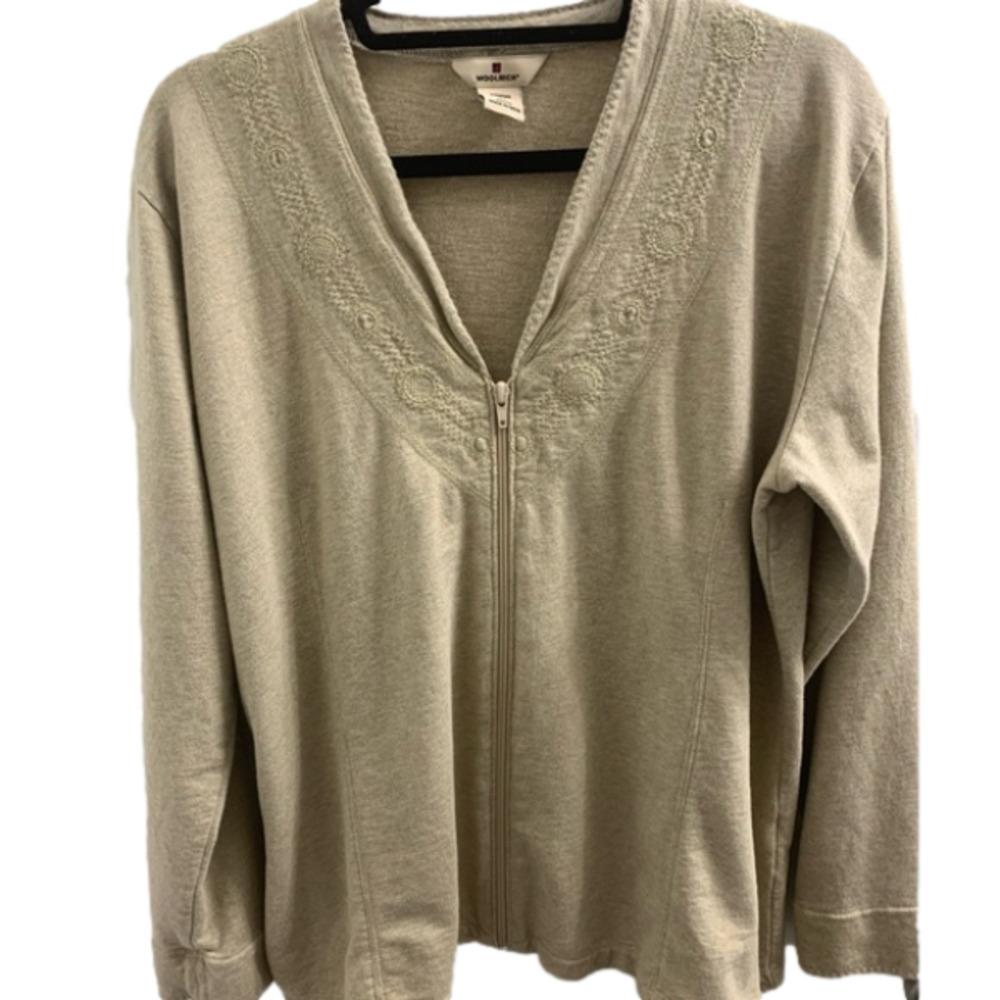 Woolrich Light Beige Zip Front Women's Jacket